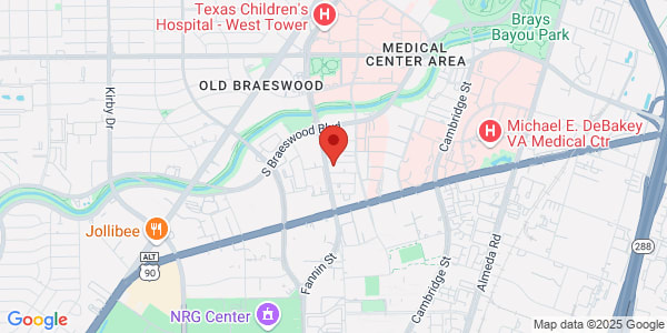 Map of 7205 Fannin St Ste 110B Houston, TX 77030
