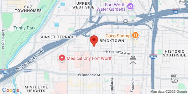 Map of 508 S Adams St Fort Worth, TX 76104