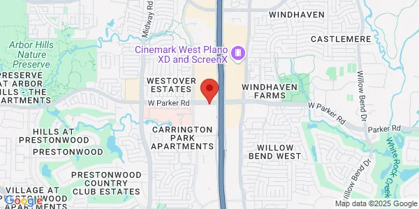 Map of 6020 W Parker Rd Plano, TX 75093