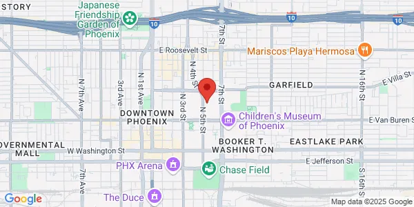 Map of 445 N 5th St Phoenix, AZ 85004