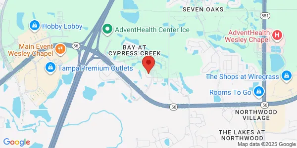 Map of 2324 Oak Myrtle Ln Wesley Chapel, FL 33544