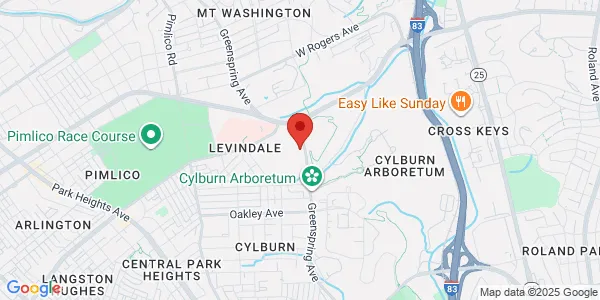 Map of 2401 W Belvedere Ave Baltimore, MD 21215