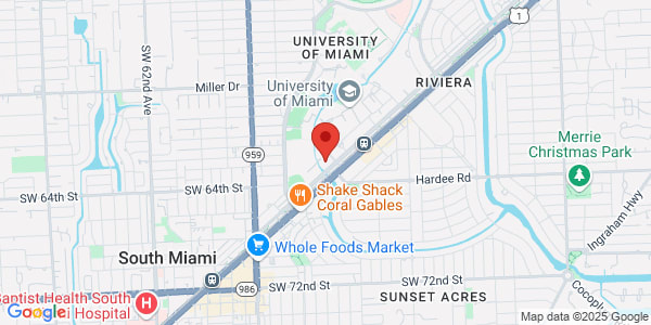 Map of 5555 Ponce De Leon Blvd Coral Gables, FL 33146