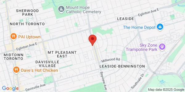 Map of 727 Hillsdale Avenue East Toronto, ON M4S 1V4 Canada