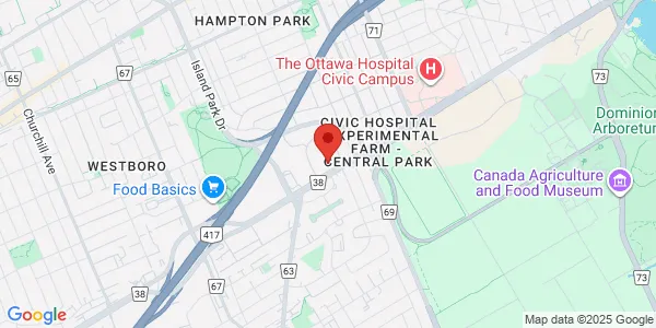 Map of 1145 Carling Ave Ottawa, ON K1Z 7K4 Canada