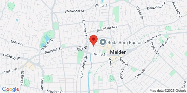 Map of 184 Pleasant St Malden, MA 02148
