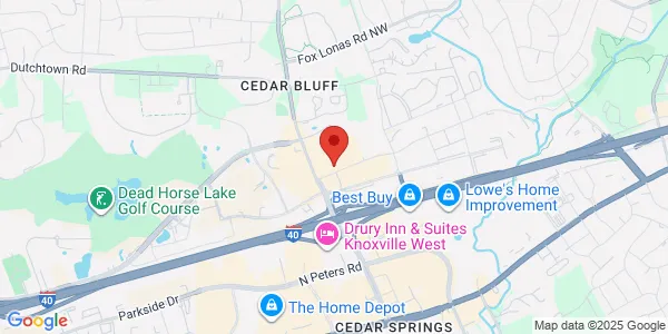 Map of 9145 Cross Park Dr Ste 102 Knoxville, TN 37923