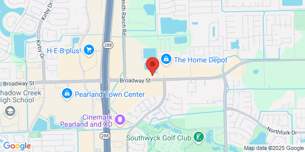 Map of 10223 Broadway St Ste E Pearland, TX 77584