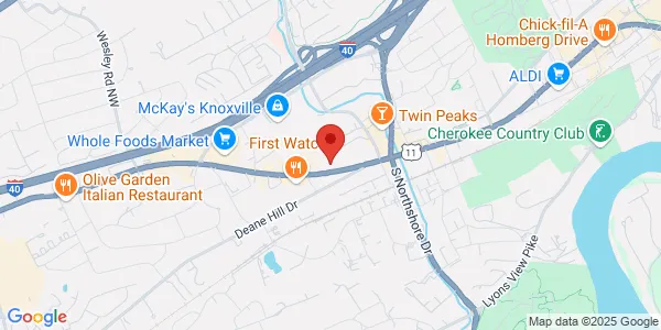 Map of 6311 Kingston Pike Suite 10W Knoxville, TN 37919