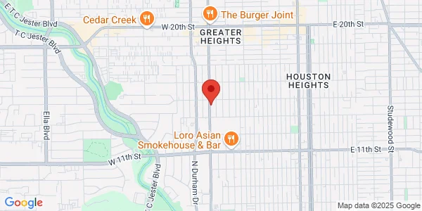 Map of 1324 N Shepherd Dr Ste 100 Houston, TX 77008