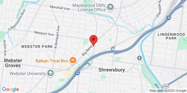Map of 7816 Big Bend Blvd Webster Groves, MO 63119