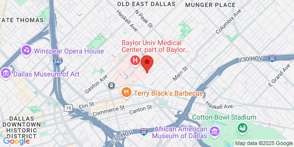 Map of 411 N Washington Ave Ste 1000 Dallas, TX 75246