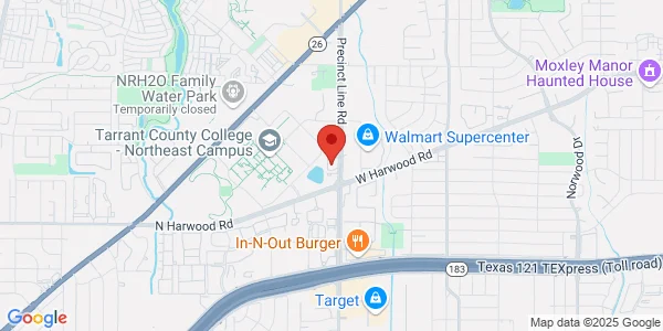 Map of 1717 Precinct Line Rd Suite 103 Hurst, TX 76054
