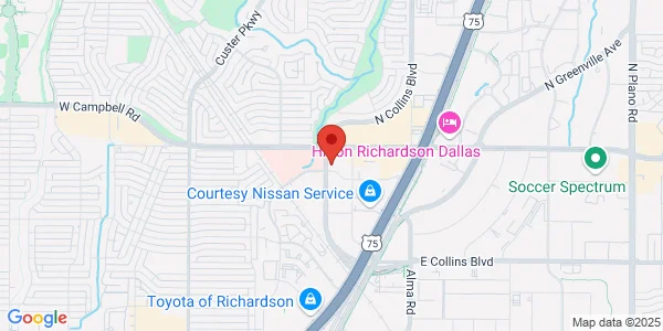 Map of 1910 N Collins Blvd Richardson, TX 75080