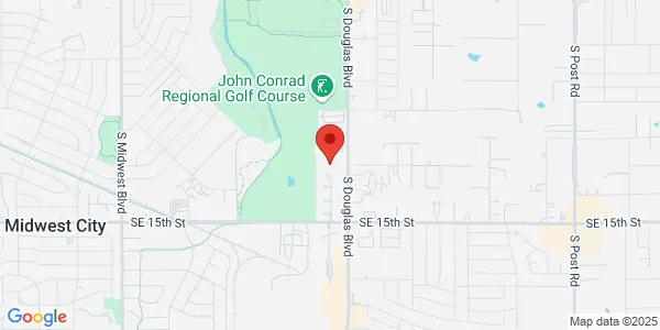 Map of 1201 S Douglas Blvd Ste E Midwest City, OK 73130