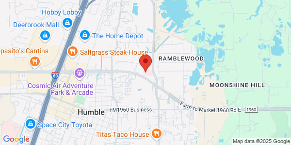 Map of 1475 Fm 1960 Bypass Rd E Ste 150 Humble, TX 77338