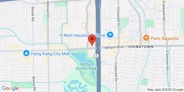 Map of 10008 Bellaire Blvd Ste 105 Houston, TX 77072