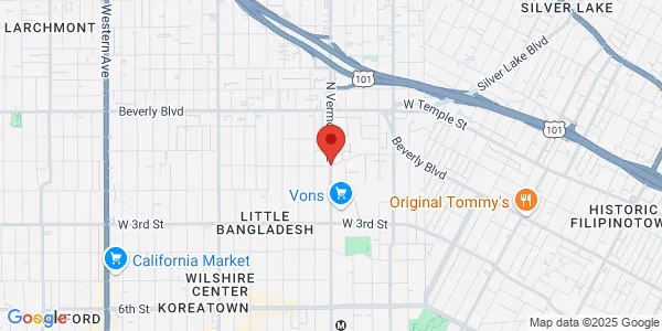 Map of 3600 1st St Los Angeles, CA 90004