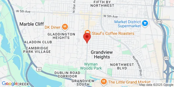 Map of 1207 Grandview Ave Grandview Heights, OH 43212