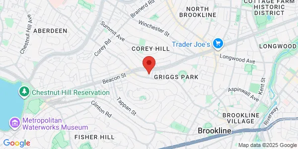 Map of 651 Washington St Ste 110 Brookline, MA 02446