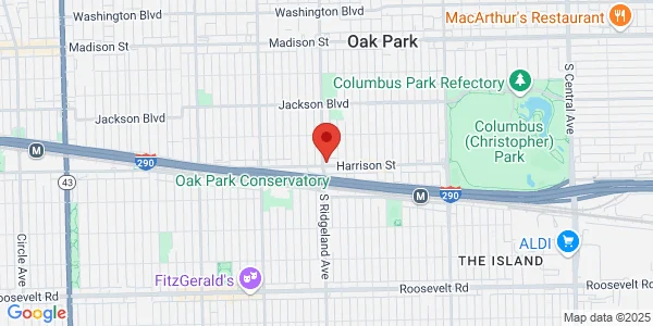 Map of 344 Harrison St Oak Park, IL 60304