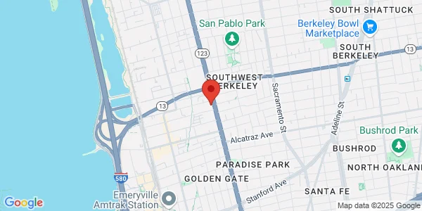 Map of 3100 San Pablo Ave Berkeley, CA 94702
