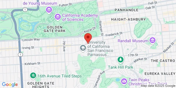 Map of 400 Parnassus Ave Fl 8 San Francisco, CA 94143