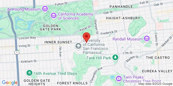 Map of 350 Parnassus Ave Ste 810 UCSF Medical Center San Francisco, CA 94143