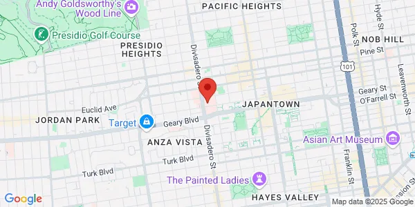 Map of 1600 Divisadero St A-142, A-219 San Francisco, CA 94115