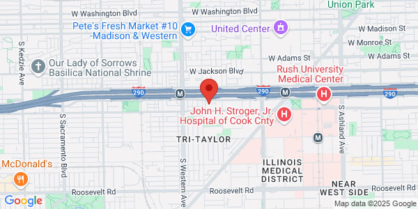 Map of 2242 W Harrison Ste 103-104 Chicago, IL 60612