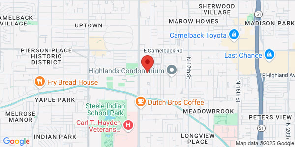 Map of 740 E Highland Ave 100 Bldg K, Ste 170 Phoenix, AZ 85014