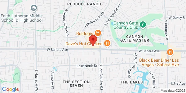 Map of 9320 W Sahara Ave Las Vegas, NV 89117