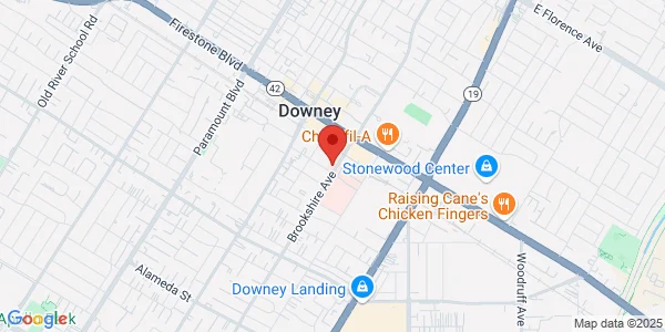 Map of 11411 Brookshire Ave Ste 101 Downey, CA 90241