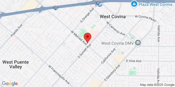 Map of 1401 W Merced Ave West Covina, CA 91790