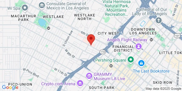 Map of 1127 Wilshire Blvd Ste 100 Los Angeles, CA 90017