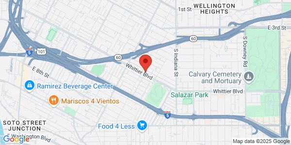 Map of 3513 Whittier Blvd Los Angeles, CA 90023