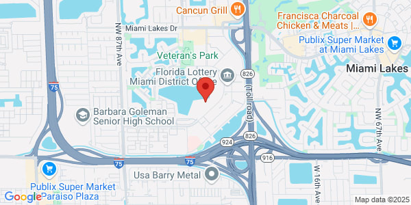 Map of 14462 Commerce Way Miami Lakes, FL 33016