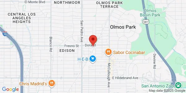 Map of 302 Dora St San Antonio, TX 78212
