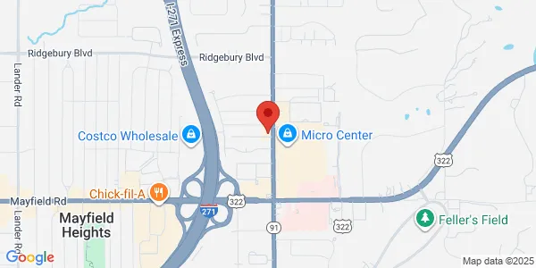 Map of 1300 Som Ctr Rd Mayfield Heights, OH 44124