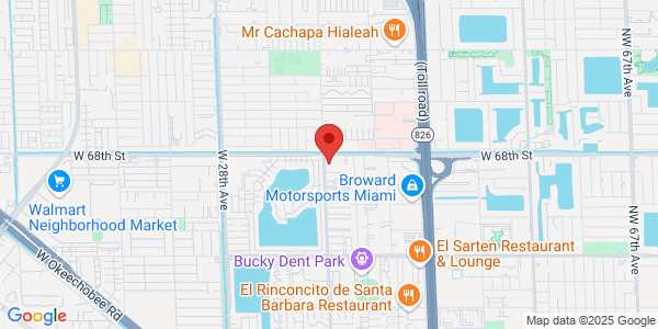 Map of 2360 W 68th St Ste 128 Hialeah, FL 33016