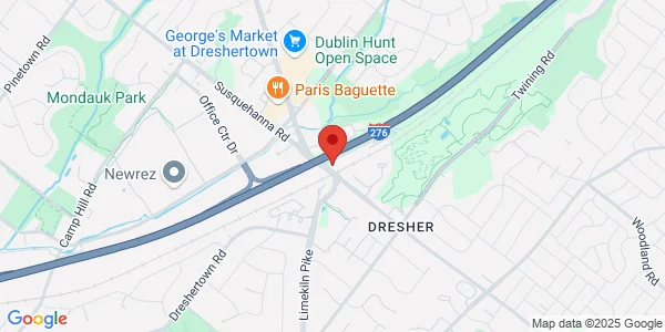 Map of 1750 Limekiln Pike Dresher, PA 19025