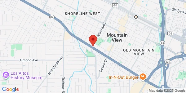 Map of 1150 W El Camino Real Mountain View, CA 94040