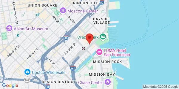 Map of 250 King St Ste 1500 San Francisco, CA 94107