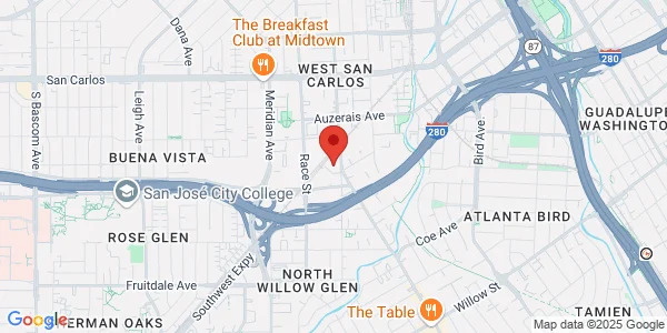 Map of 625 Lincoln Ave San Jose, CA 95126