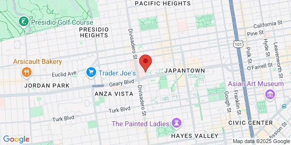 Map of 2205 Post St San Francisco, CA 94115