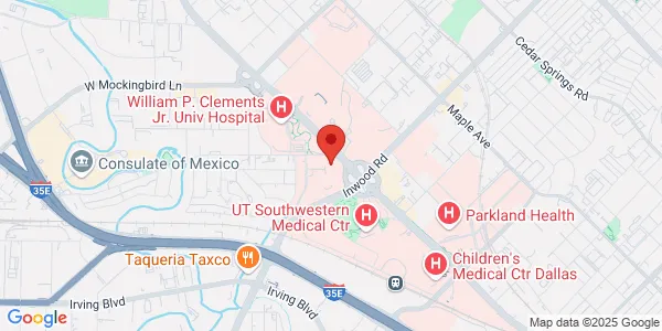 Map of 5959 Harry Hines Blvd Fl 1, Ste 101 Dallas, TX 75390