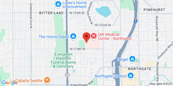 Map of 1510 N 115th St Northwest Parking Garage Seattle, WA 98133