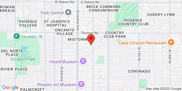 Map of 2620 N 3rd St Ste 103 Phoenix, AZ 85004
