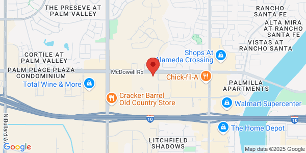 Map of 13555 W McDowell Rd Ste 106 Goodyear, AZ 85395