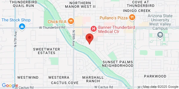 Map of 5601 W Eugie Ave Ste 102 Glendale, AZ 85304